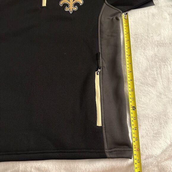 NFL Team Apparel NOLA Saints Unisex Quarter Zip Black Gold Small NWT - Picture 10 of 12